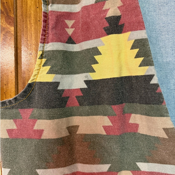 Vintage 90's Arizona Jeans geometric print vest size large - Picture 4 of 6
